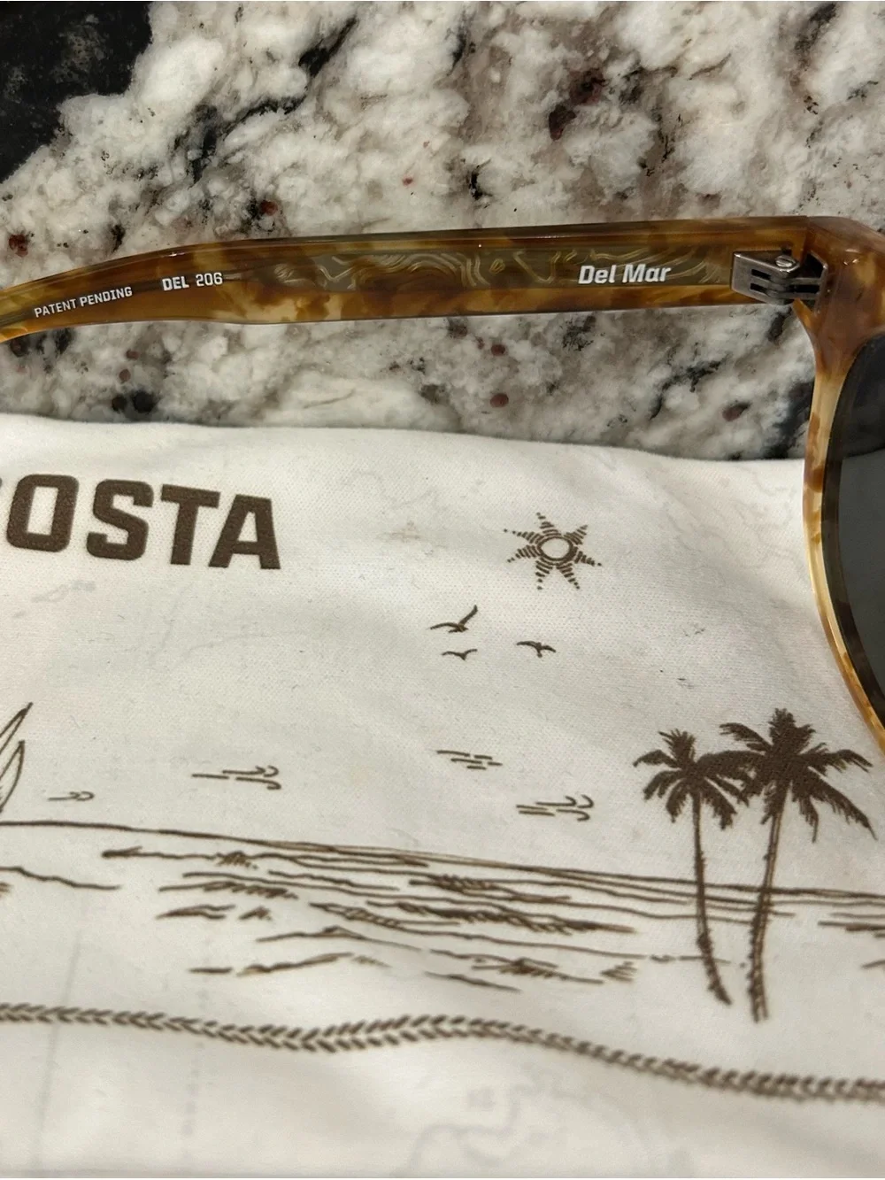 Costa Men’s/woman’s  Tortoise Frame Sunglasses with Dark Lenses